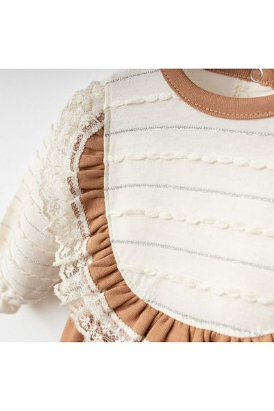 BEREKET BABY Baby Girl Romper Lace Long Sleeve Buckle Gift 3-12 Months Bereket Baby