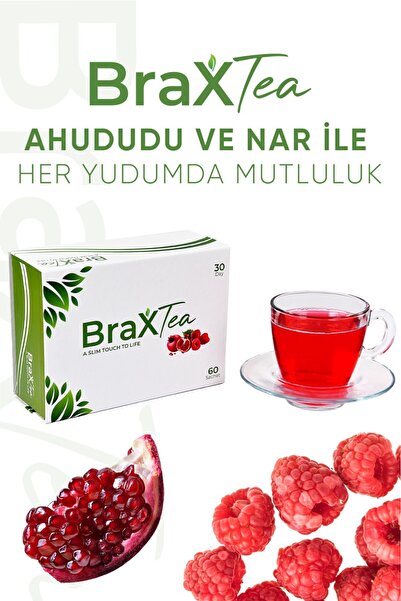 Brax Nar Ve Ahududu Aromalı Detox Bitki Çayı Spirulina Ve Mate Yaprağı Içeren Form Bitki Çayı 5 Li Paket