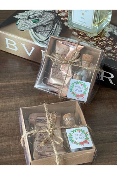 Masalsı Concept 2 adet Yılbaşı Hediyesi Yeni Yıl Kahve Ve Çikolata Kutusu Seti