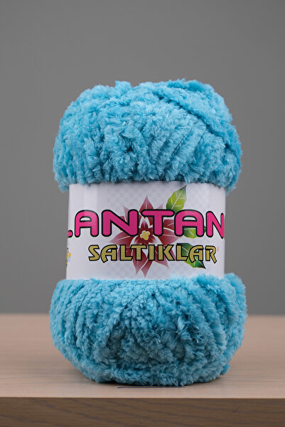 SALTIKLAR Lantana Peluş Örgü Ipi Peluş Ip Ana Kuzusu 100gr Turkuaz-15
