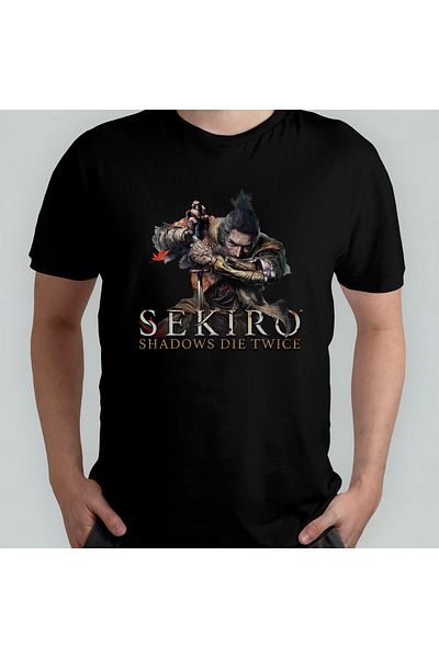 Pixxa Sekiro Shadows Die Twice - Μπλουζάκι από 100% βαμβακερό λαιμόκοψη Μοντέλο 1
