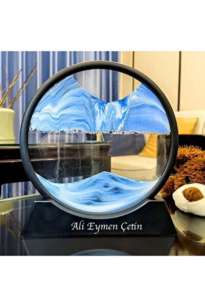 CornerShop Kişiye Özel 3d Hareketli Sandscape Kum Saati Dekoratif 19cm