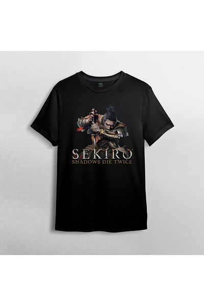 Pixxa Sekiro Shadows Die Twice - Μπλουζάκι από 100% βαμβακερό λαιμόκοψη Μοντέλο 1
