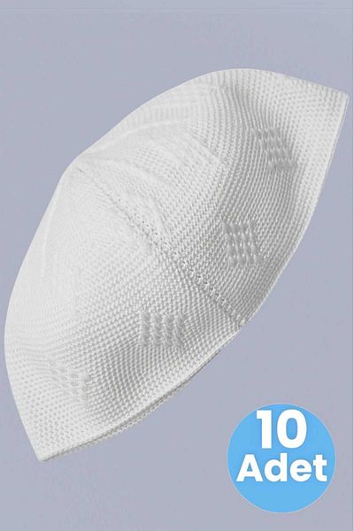 Trenderrs Συσκευασία 10 υφαντών πλεκτών μοτίβων Skullcap καλής ποιότητας Σκληρό κάλυμμα προσευχής