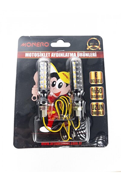 monero SİNYAL TAKIMI SİYAH 1013L-Y KAYAN LED SARI IŞIK