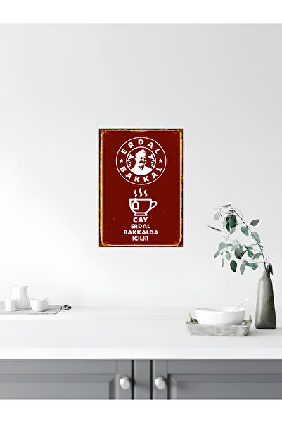 NED MDF LAZER DEKARASYON Mutfak, Çay, Kahve Retro Ahşap Poster Tablo Seti