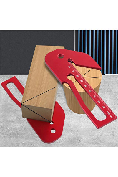 Choice Marangoz 45/90 Derece Merkez Bulucu gönye cetvel Hassas çizim merkezi ...