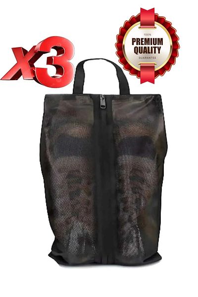 MorPort Luxury 3 Pieces Black Suitcase Organizer - Organizer παπουτσιών τύπου ταξιδιού