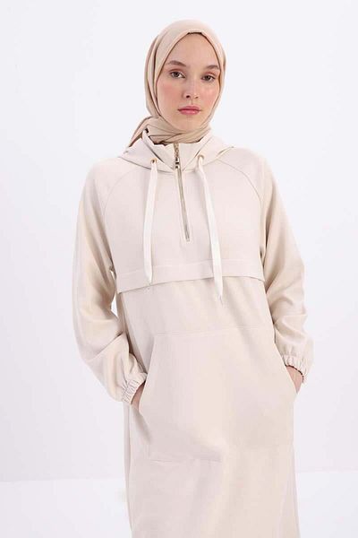 ALLDAY Ανοιχτό μπεζ-μπροστινό Roba Double Sweat Tunic