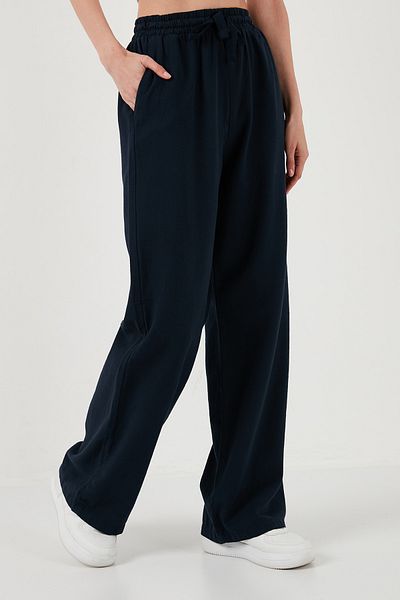 Lela Cotton Relaxed Fit High Waist Wide Leg Pants Pants 668Yp5118