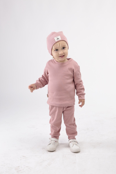 BABYSİ KİDS CLUB Corded Cotton Beret 3 Piece Set Baby and Children's Clothing