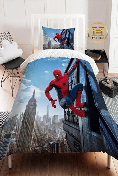 EVSEHOMES Spider Man Appartment Digital Printing Duvet Set