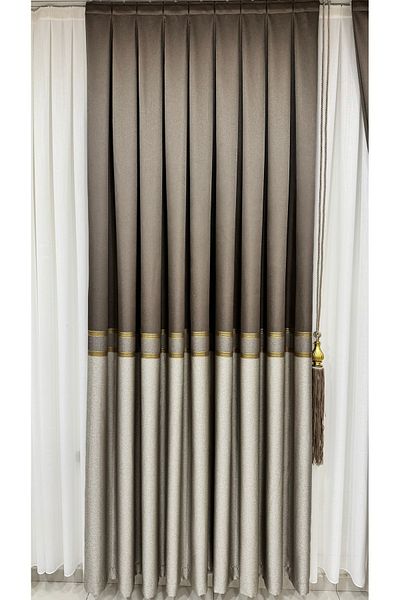 Fon Dünyası Gray Cappuccino Panel Background - Single Wing Stripe