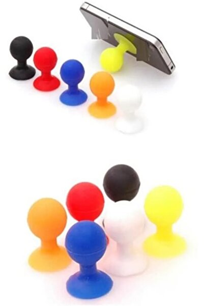 Hanedanev 12 Adet Topuz Vantuz Askı Çok Amaçlı Renkli Vantuz Mini Squigz