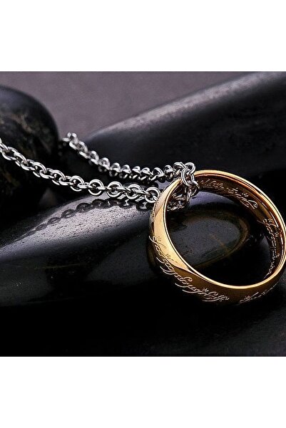 FG KONNİCHİWA LORD OF THE RINGS ÇELİK YÜZÜK KOLYE YÜZÜKLERİN EFENDİSİ UNİSEX