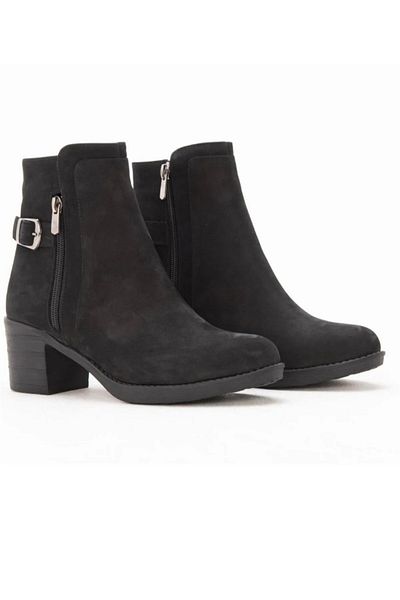 BRGL ΓΥΝΑΙΚΕΙΑ ΓΝΗΣΙΑ ΔΕΡΜΑΤΙΝΑ NUBUCK ΟΡΘΟΠΕΔΙΚΑ ΜΠΟΤΑΚΙΑ ΧΟΝΤΡΟ ΤΑΚΟΥΝΟ