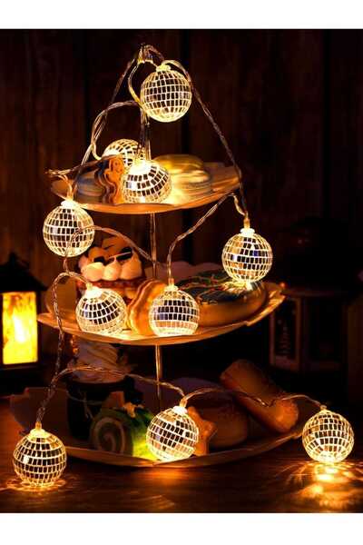 mr shopping MR LED Disko Topu Süslemeleri Ayna Disko Topu Parti Malzemeleri M...