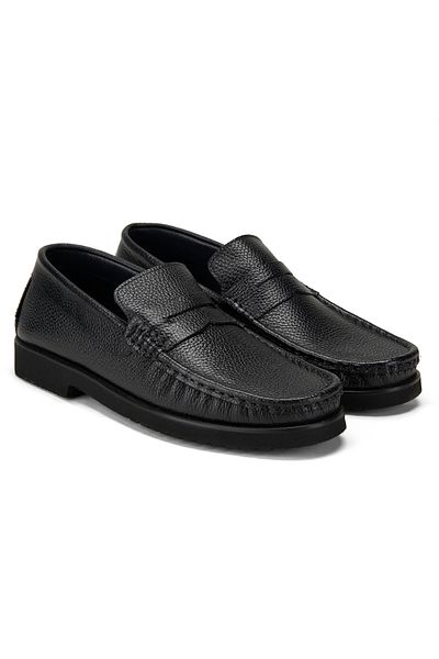 Desa Ανδρικά δερμάτινα casual παπούτσια Rahel Black