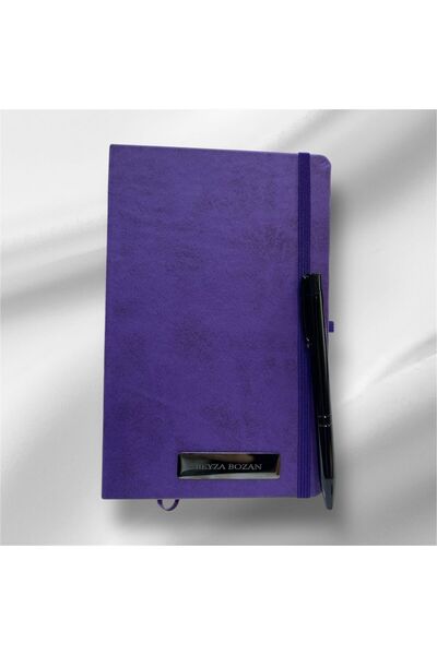 neso Şık Ve Kişiselleştirilebilir 13*21 Termo Deri Defter & Metal Kalem