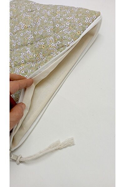 Mufincollection Husă pentru laptop/tabletă realizată manual cu flori verzi crocante, cu textura moale de protecție (pentru toate dimensiunile)