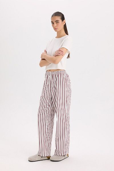 DeFacto Regular Fit Striped Poplin Pajama Bottoms to Fall in Love - E3028Ax24Wn