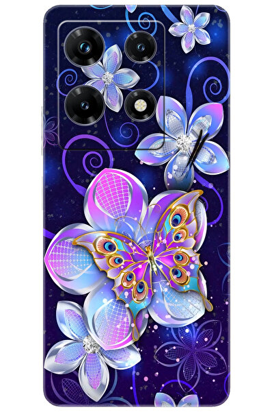Ceppare iNfinix Note 30 PRO (X678B) Uyumlu Kılıf Desen Baskı Silikon Kelebek ...