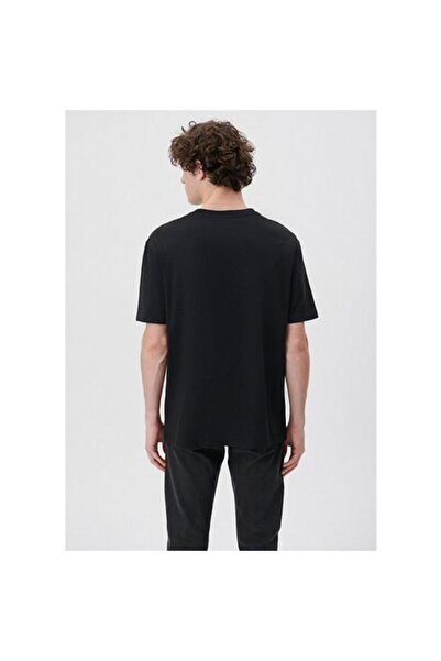 Mavi Μαύρο ανδρικό μπλουζάκι με λογότυπο M0610254-900