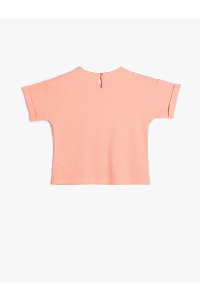 Koton T-Shirt Short Sleeve Crew Neck Textured Cotton
