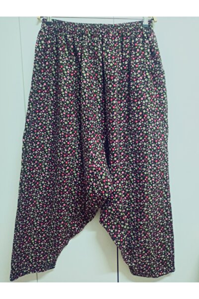 hoaryage Pıtır Çiçekli PAZEN DİVİDİN ŞALVAR PANTOLON % 100 PAMUK
