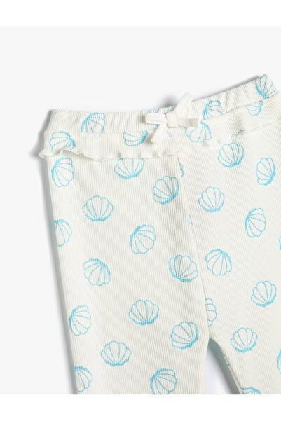 Koton Ecru gemusterte Strumpfhose für Babymädchen - 4smg40014ak