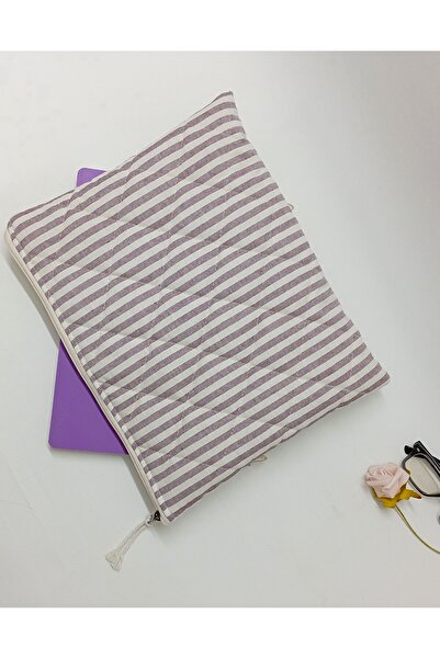 Mufincollection Μωβ ριγέ θήκη για tablet για φορητό υπολογιστή - Μαλακή προστασία και κομψός σχεδιασμός (όλα τα μεγέθη)