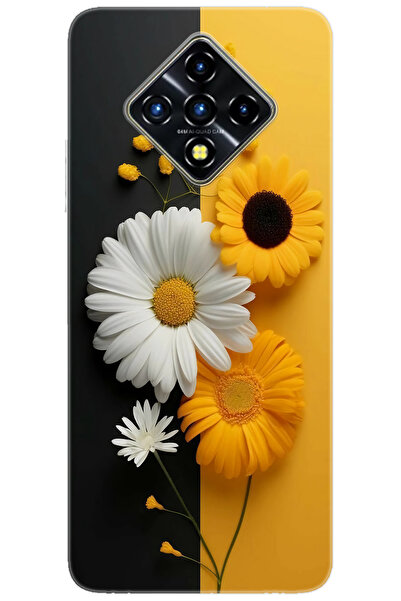 Ceppare iNfinix Zero 8 (X687) Uyumlu Kılıf Desen Baskılı Silikon Papatya Seri...
