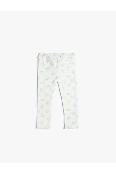 Koton Ecru Patterned Baby Girl Tights - 4smg40014ak