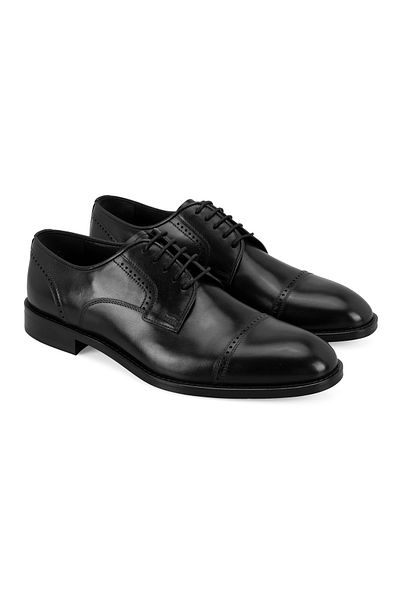 Desa Ανδρικά δερμάτινα κλασικά παπούτσια Kaleb Black
