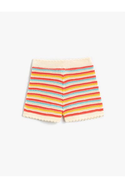 Koton Pantaloni scurți din tricotaje texturate cu model
