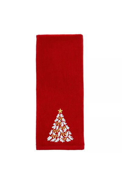 Ursa منشفة مطرزة بشجرة الصنوبر لعيد الميلاد ورأس السنة مقاس 50 × 90