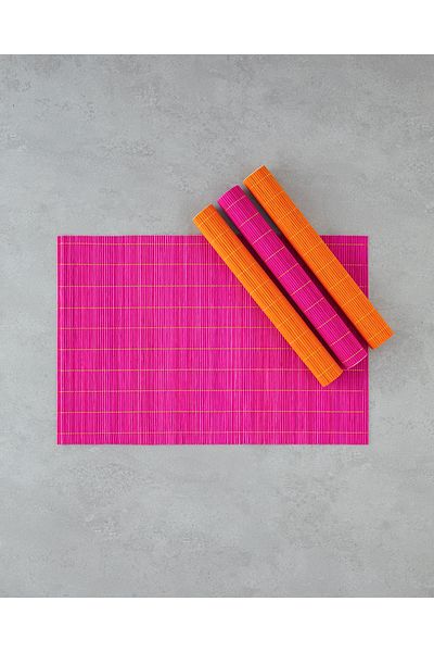 English Home Grove Bamboo Σετ 4 τεμαχίων - American Service, 30x45 cm, Ροζ και Πορτοκαλί