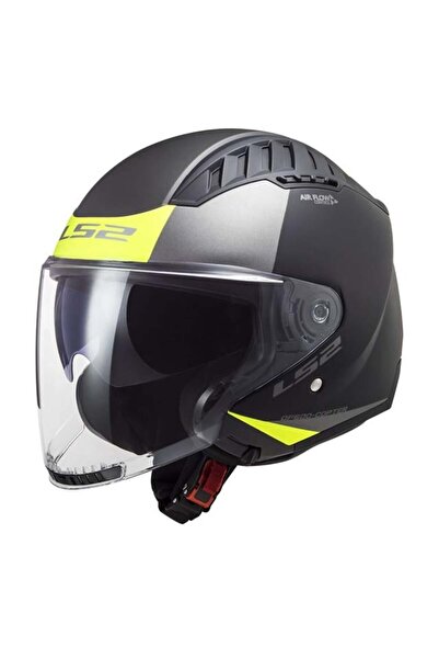 LS2 COPTER 2 URBANE YARIM KASK MAT SİYAH-NEON SARI