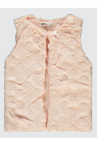 Civil Girls 6-9 Years Old Girl's Plush Vest - Light Salmon