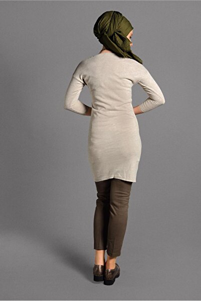 Alvina 40424 Model Pocketed Knitwear Tunic