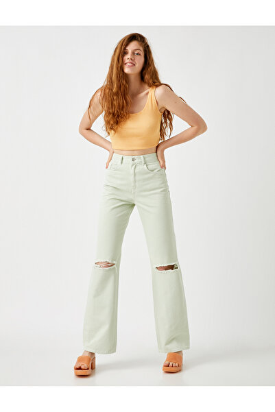 Koton Τζιν φαρδύ πόδι ψηλόμεσο χαλαρό κόψιμο