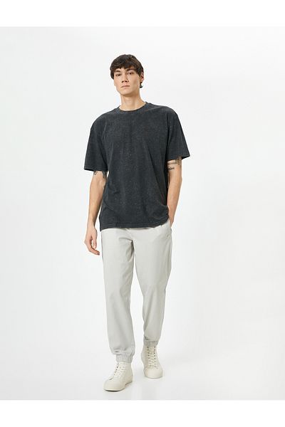 Koton Slim Fit Jogger Trousers - Chino Waist, Lace-up Pocket Detail