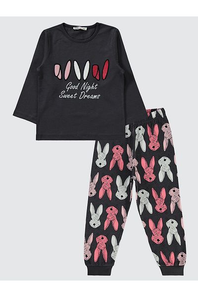 Civil Girls 2-5 Years Old Girl's Pajama Set - Smoked