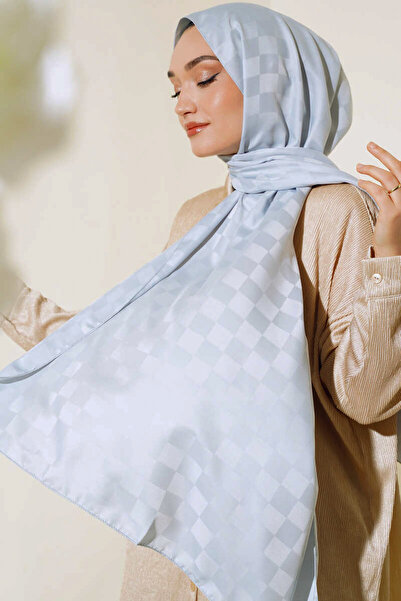 m moon scarf شال جاكار حريري بنمط الشطرنج عالي الجودة، قماش مستورد وخياطة إيط...