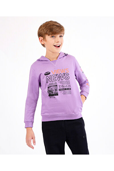 Primo Gino - Printed Sweatshirt - Purple