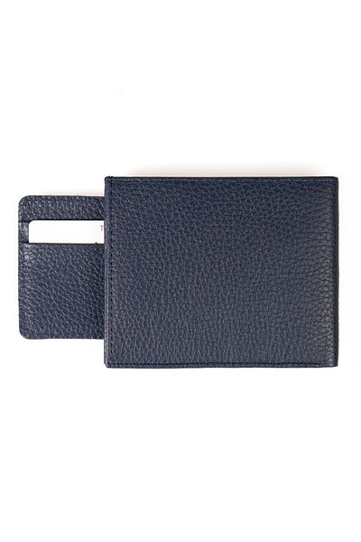 Tudors Genuine Leather Men's Navy Blue Wallet