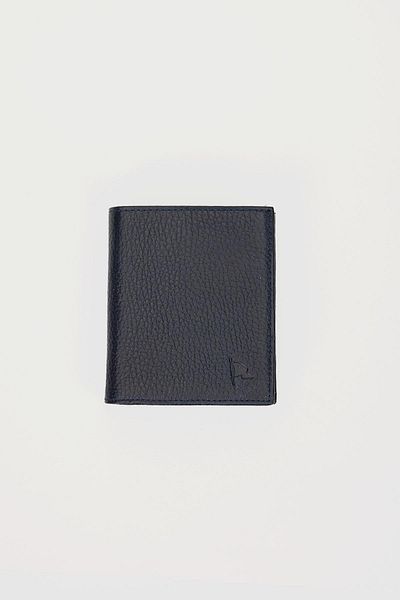 Tudors Genuine Leather Men's Navy Blue Wallet