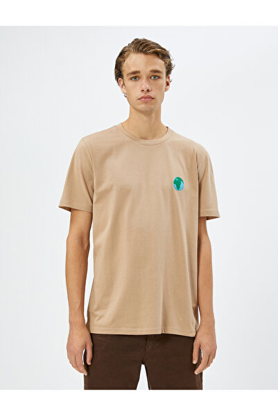 Koton World Embroidered T-Shirt Crew Neck Βαμβακερό κοντό μανίκι