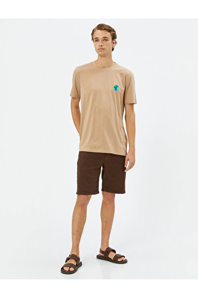 Koton World Embroidered T-Shirt Crew Neck Βαμβακερό κοντό μανίκι