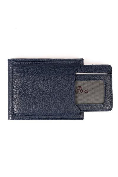 Tudors Genuine Leather Men's Navy Blue Wallet